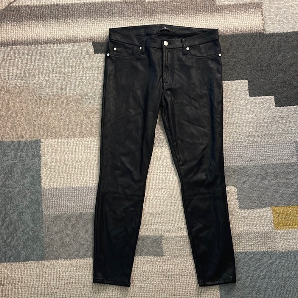 7 For All Mankind faux suede textured ankle length pants - size 31 womens